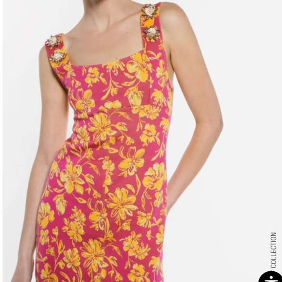 Zara Jewel Jacquard Dress NWT - Picture 2 of 12